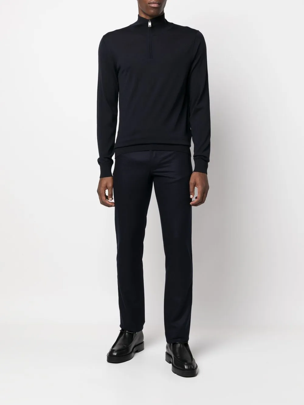 Brioni Trui met hoge hals - Blauw