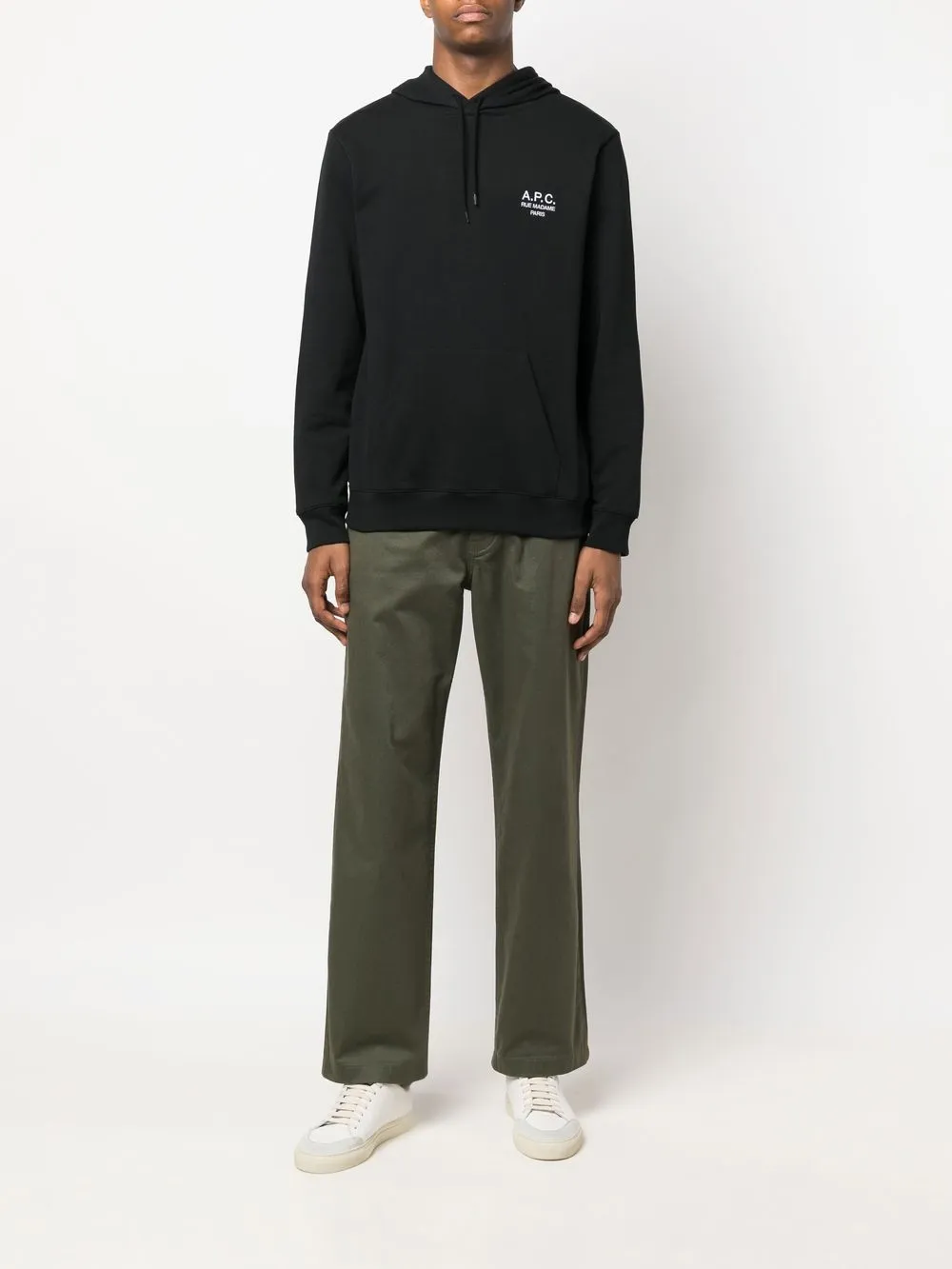 A.P.C. Hoodie met logoprint - Zwart