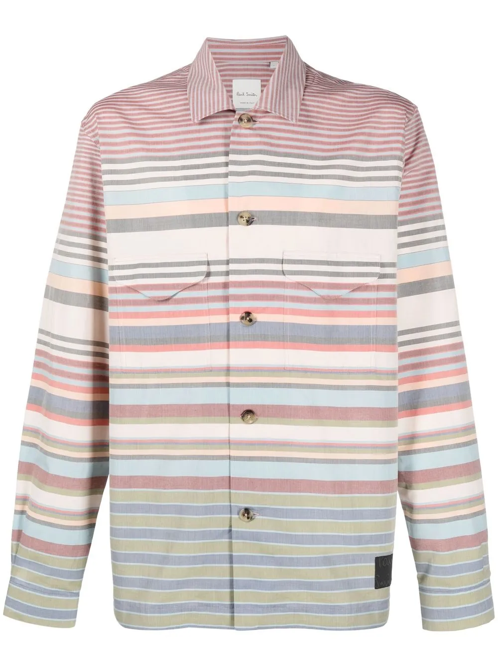 

Paul Smith camisa manga larga con rayas estampadas - Neutro