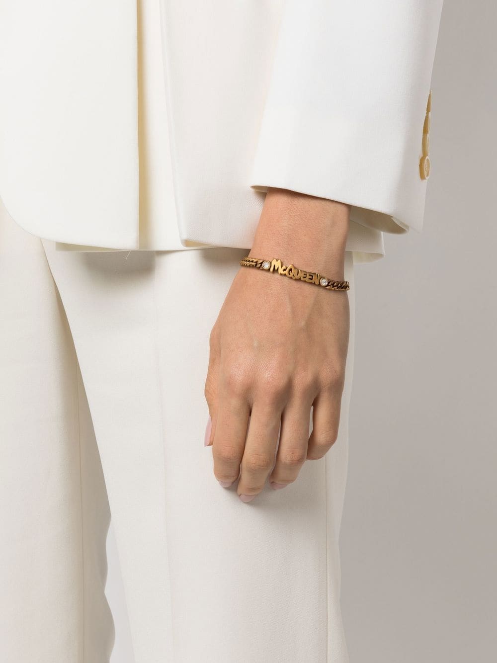 Image 2 of Alexander McQueen Grafitti logo chain-link bracelet