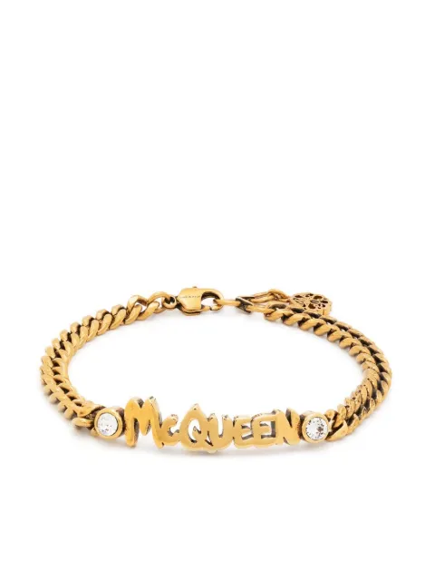 Alexander McQueen pulsera de cadena Grafitti