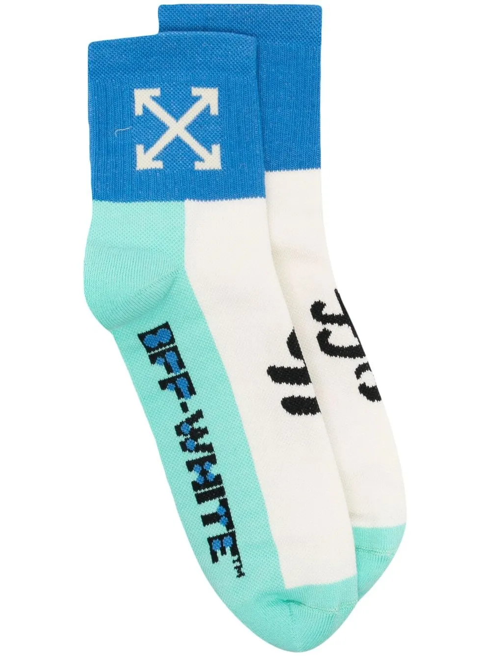 Off-white Arrows-motif Socks In Neutrals