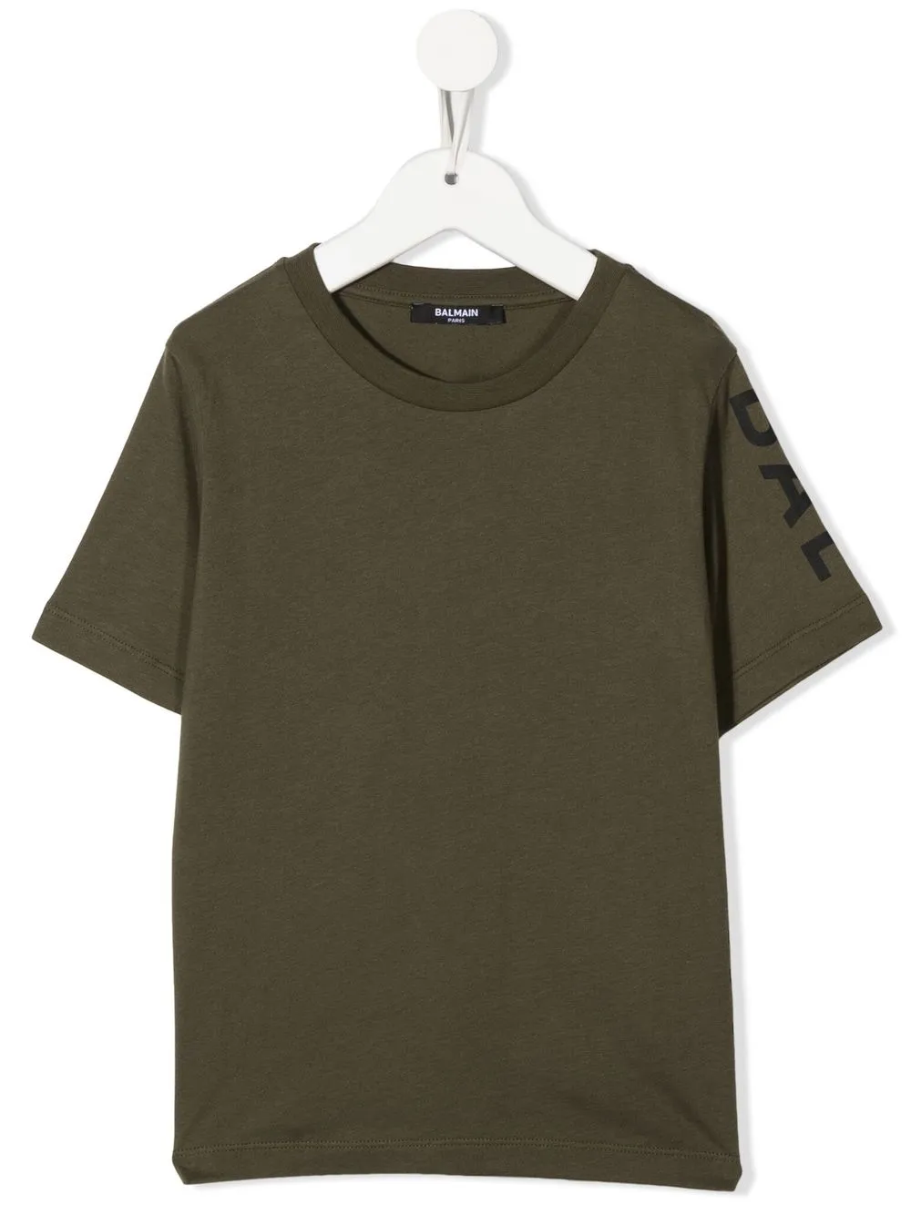 

Balmain Kids logo-print sleeve T-shirt - Green