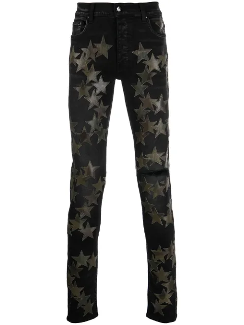 AMIRI Skinny-Jeans mit Stern-Patch