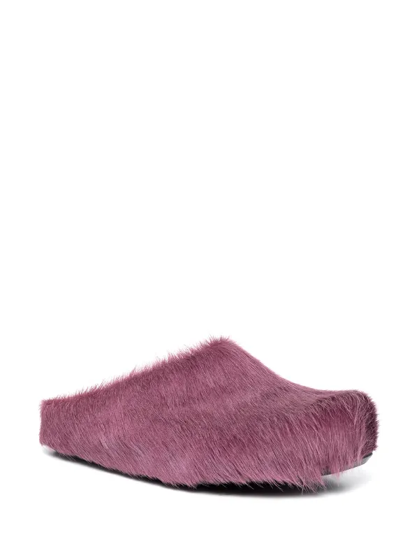 【関税＆送料込み】Marni Slippers Fussbet Sabot Orange long hair calfskin Fussbett sabot | Marni
