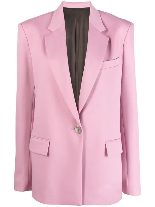 Blazer Bianca à simple boutonnage - The Attico - Modalova