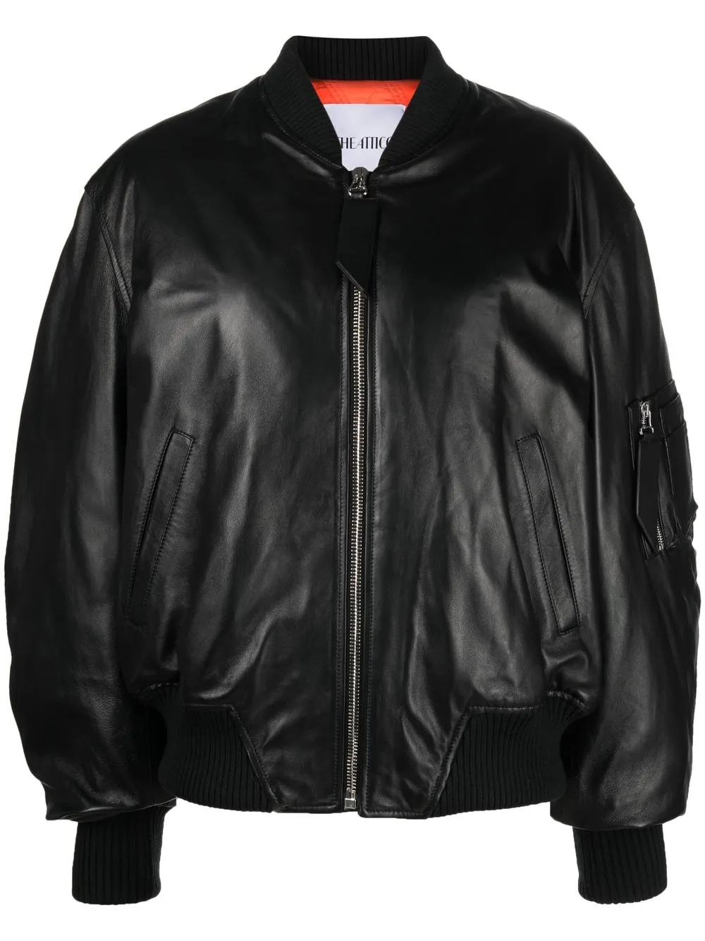 

The Attico zip-up bomber jacket - Black