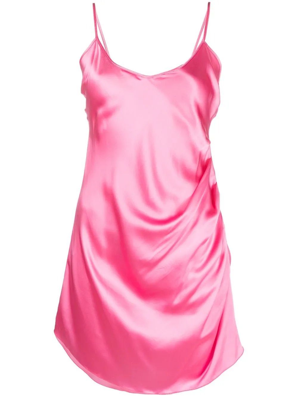 

GRETA BOLDINI vestido midi fruncido - Rosado