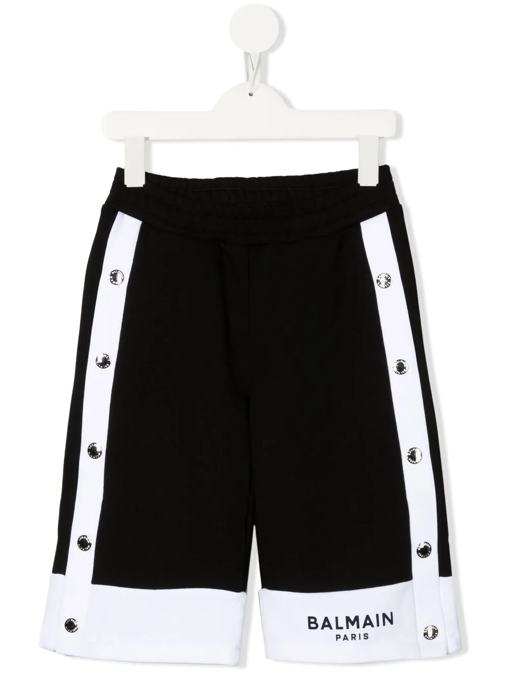 

Balmain Kids shorts con logo estampado - Negro