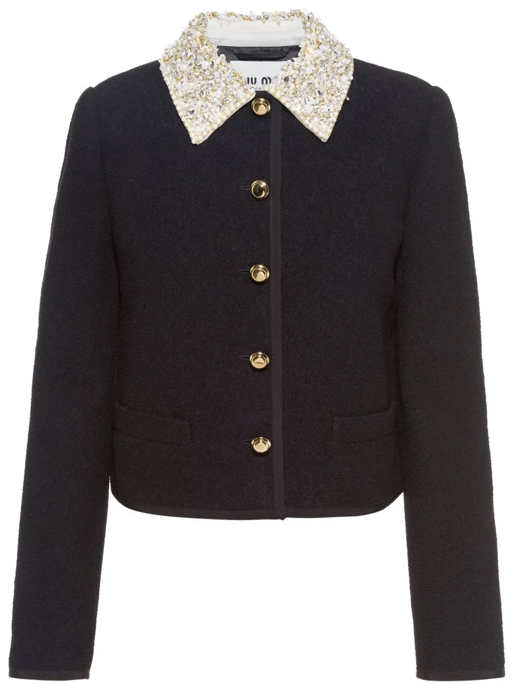 

Miu Miu single-breasted bouclé jacket - Black