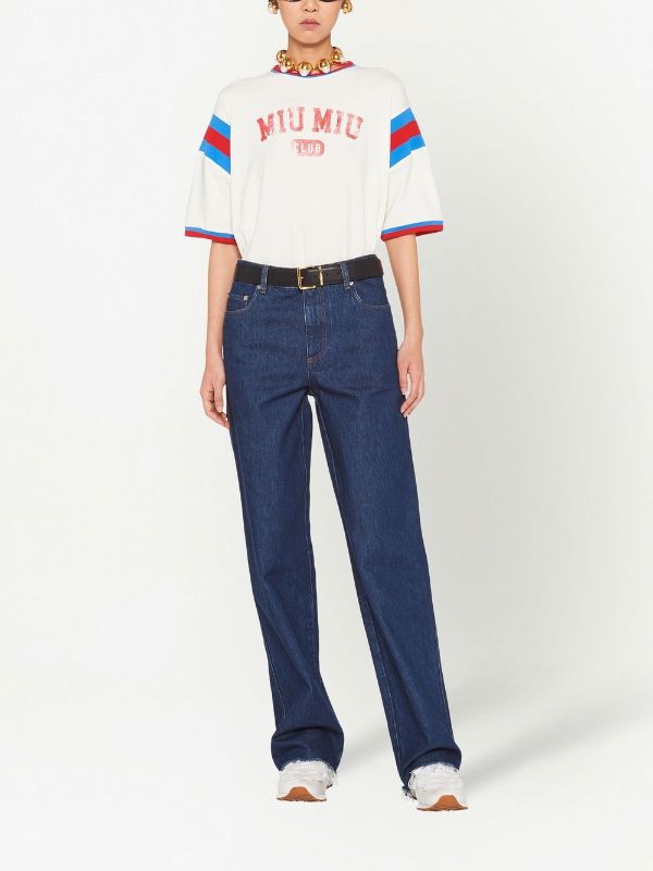 MIU MIU Women Cropped Jersey T-shirt – Atelier New York