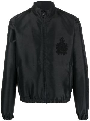 Dolce & Gabbana Varsity Bomber Jacket Lamb Leather College Uni Blouson  Jacket XS