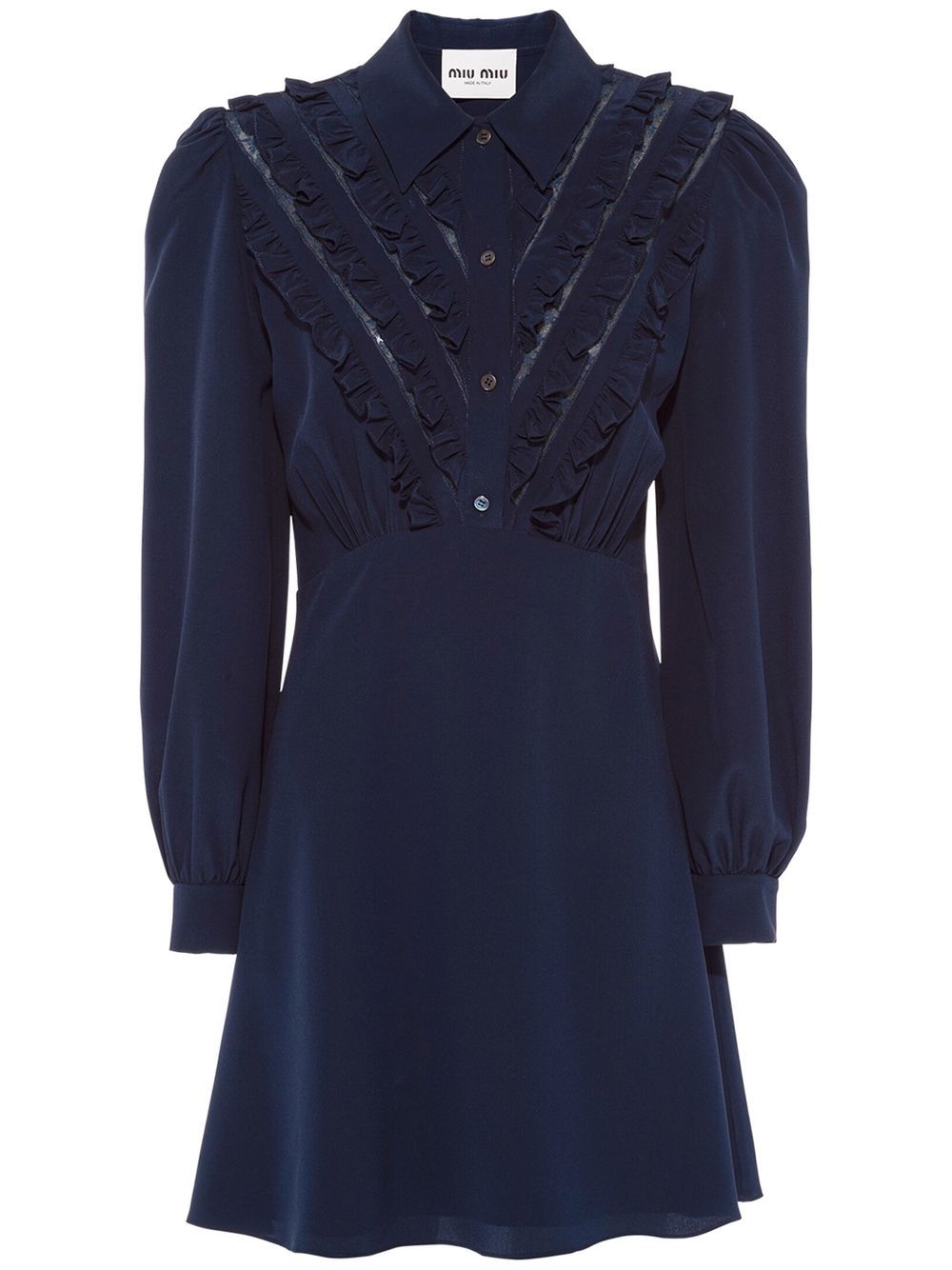 Miu Miu ruffle-detailed silk dress Women