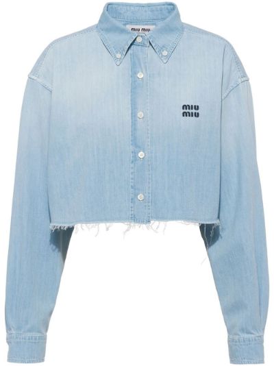 miu miu denim shirt