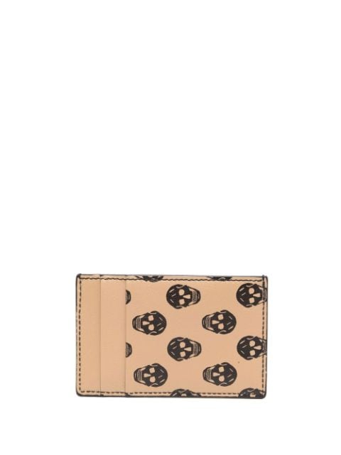 skull-print leather cardholder 