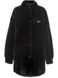 Prada triangle-logo reversible coat - Black