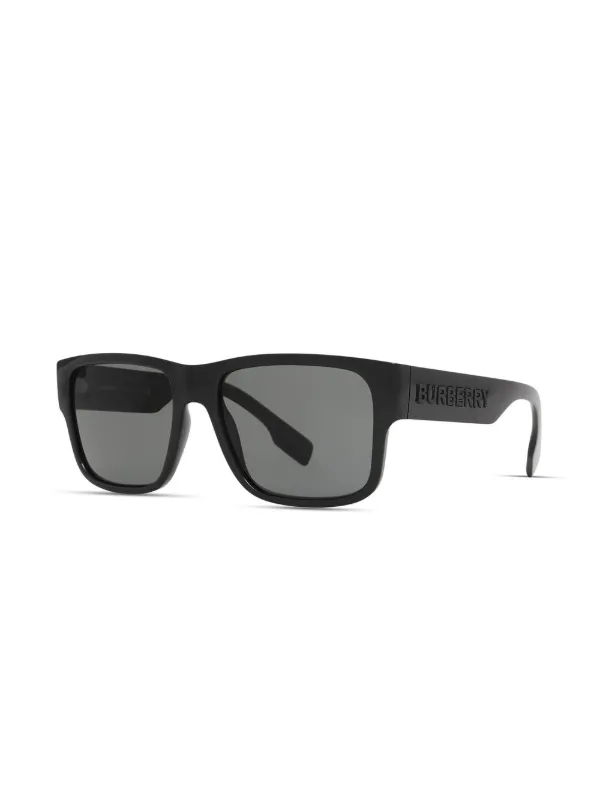 Burberry logo detail square frame Sunglasses Black FARFETCH