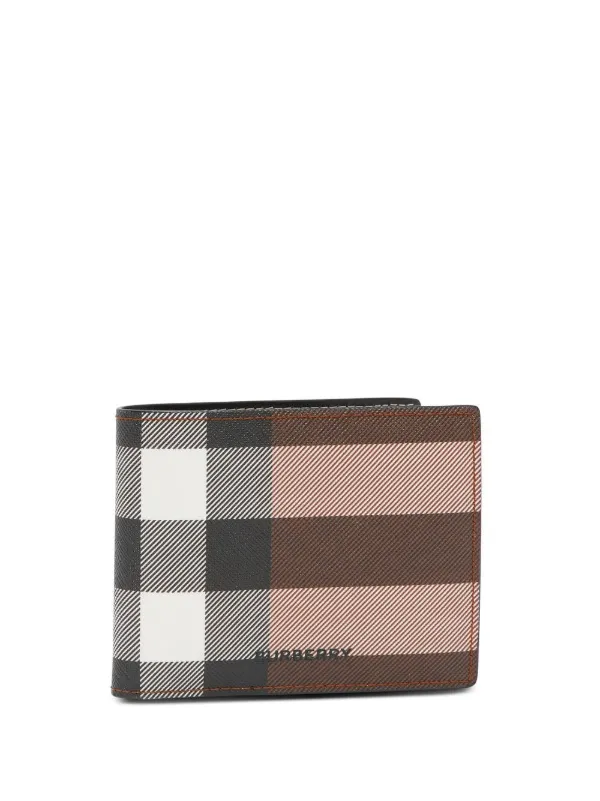 Burberry check pattern bi fold Wallet Farfetch