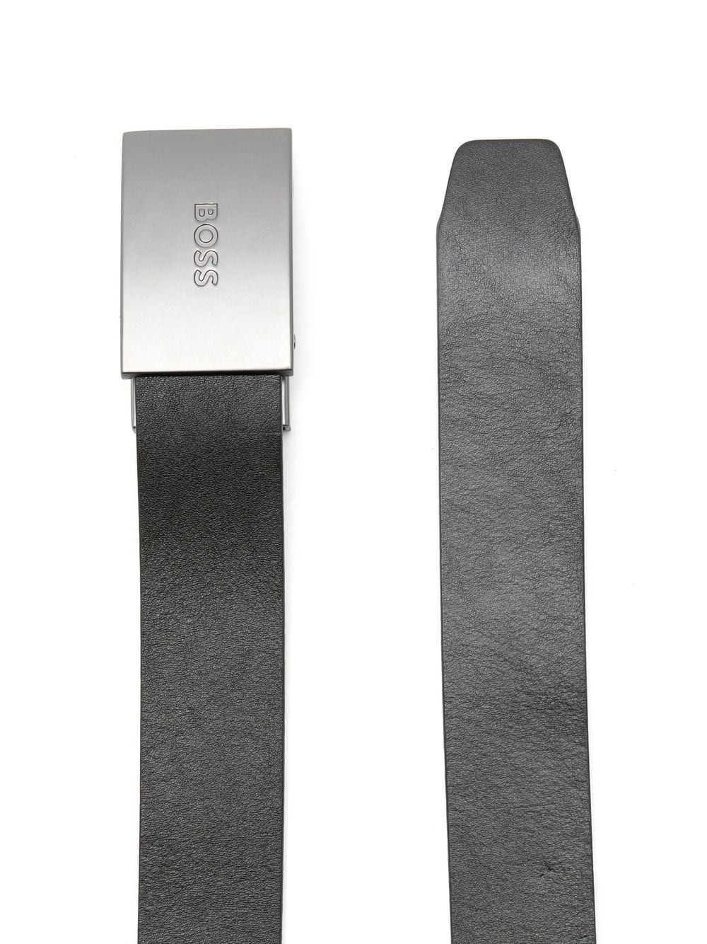 Image 2 of BOSS engraved-logo buckle leather belt