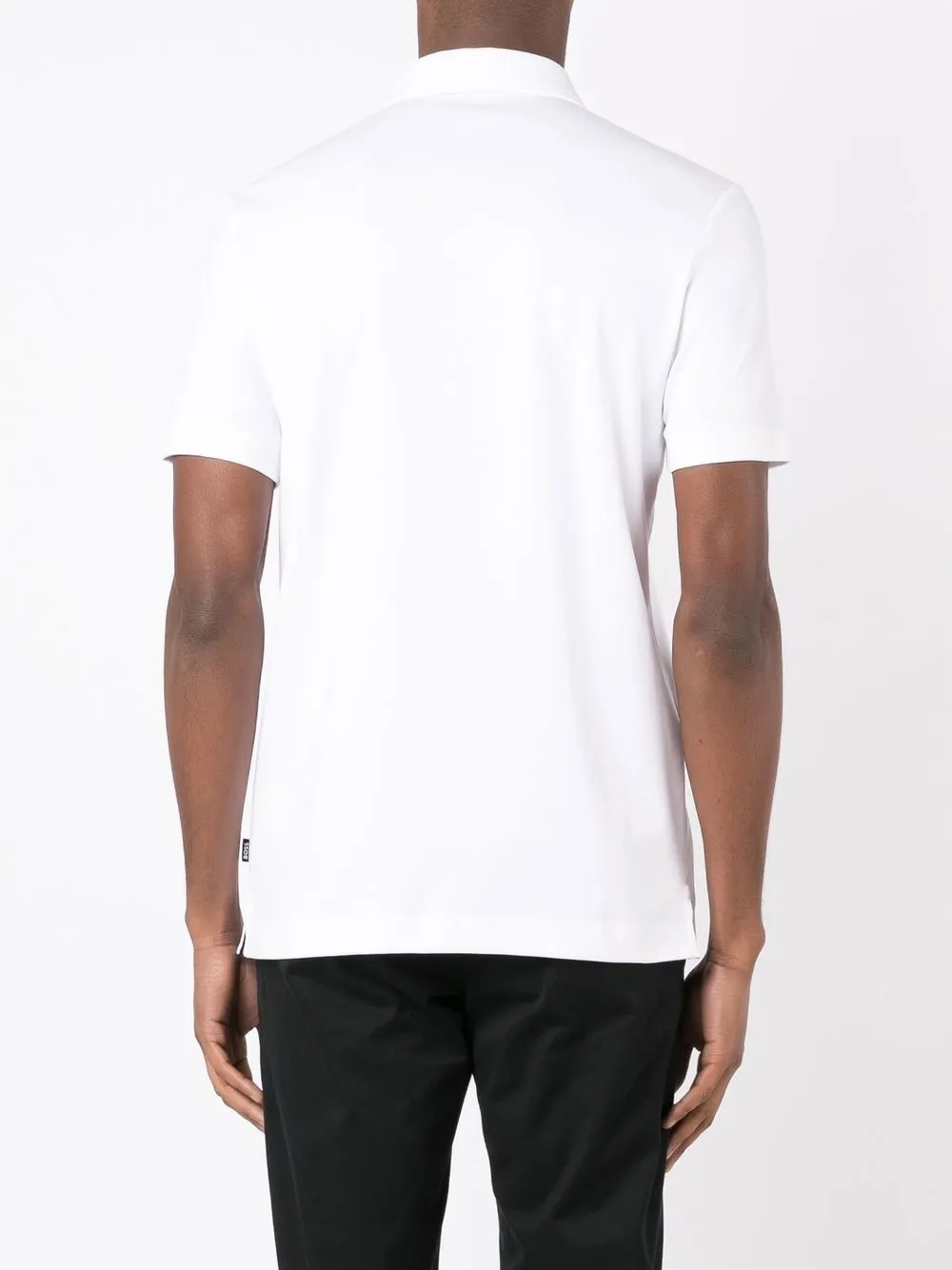 BOSS Poloshirt met logoprint Wit