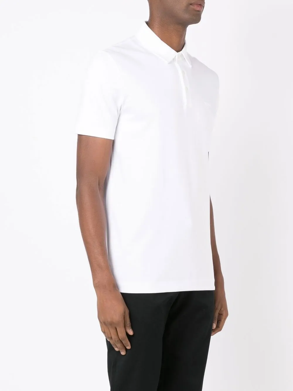 BOSS Poloshirt met logoprint Wit