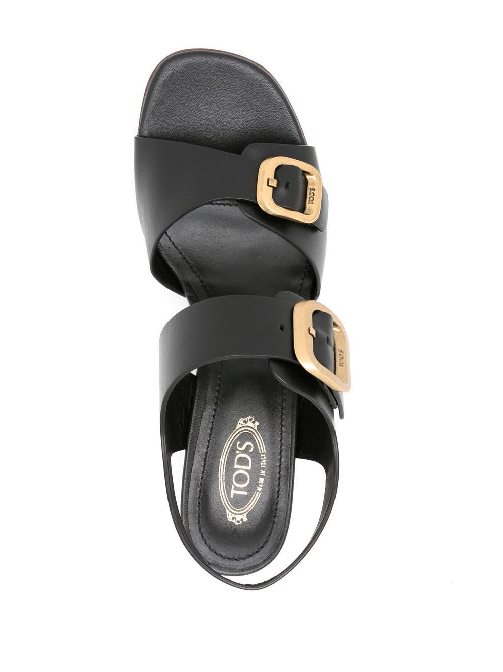 Tod's Buckle-detail Block Sandals In Black | ModeSens