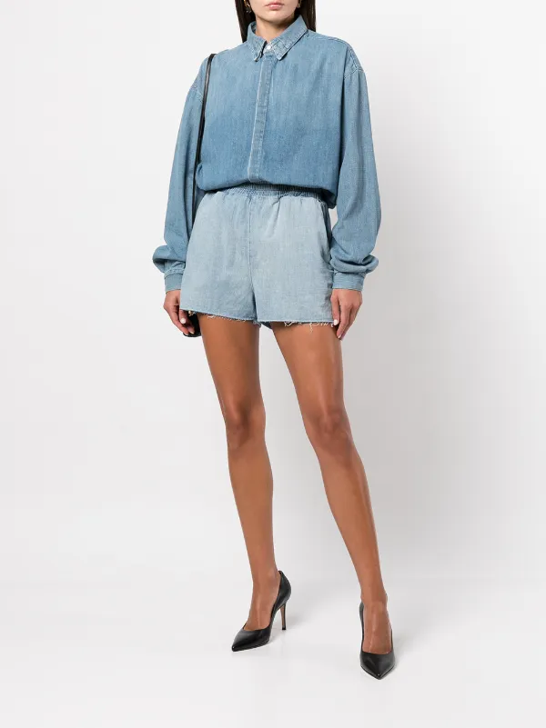 RTA Sierra Japanese Denim Shirt | Blue | FARFETCH
