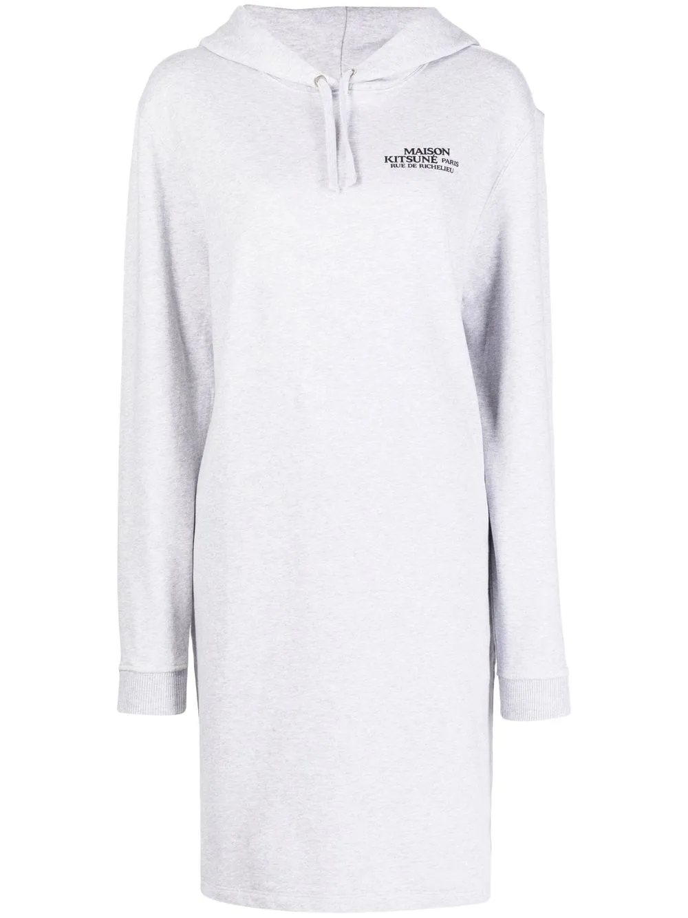 

Maison Kitsuné vestido Rue De Richelieu con capucha - Gris