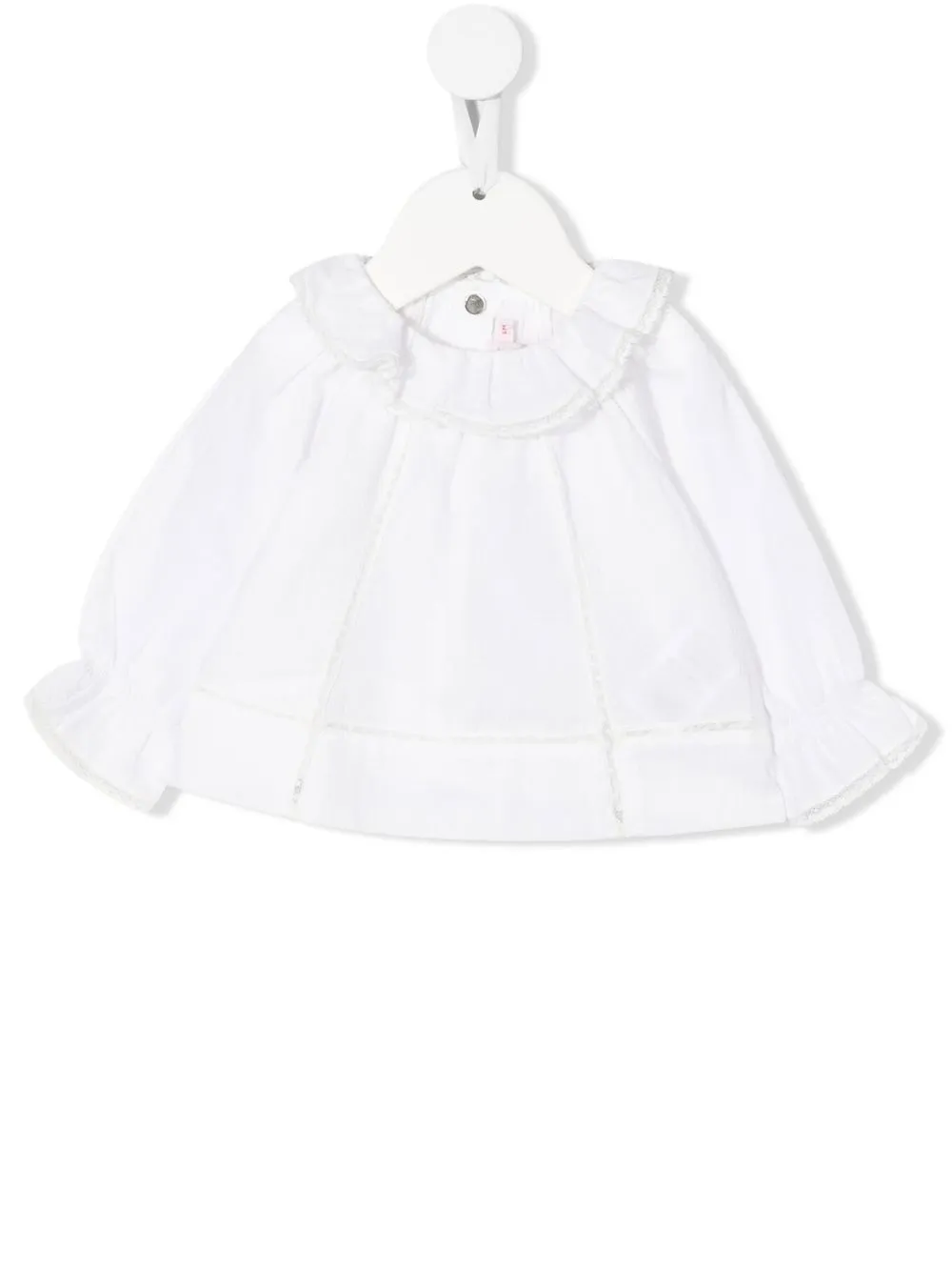 

Bonpoint blusa con detalle de volantes - Blanco