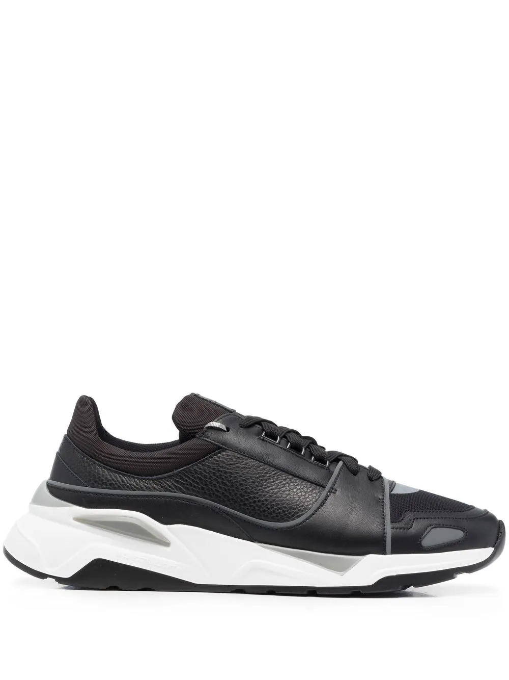 

Canali panelled lace-up sneakers - Black