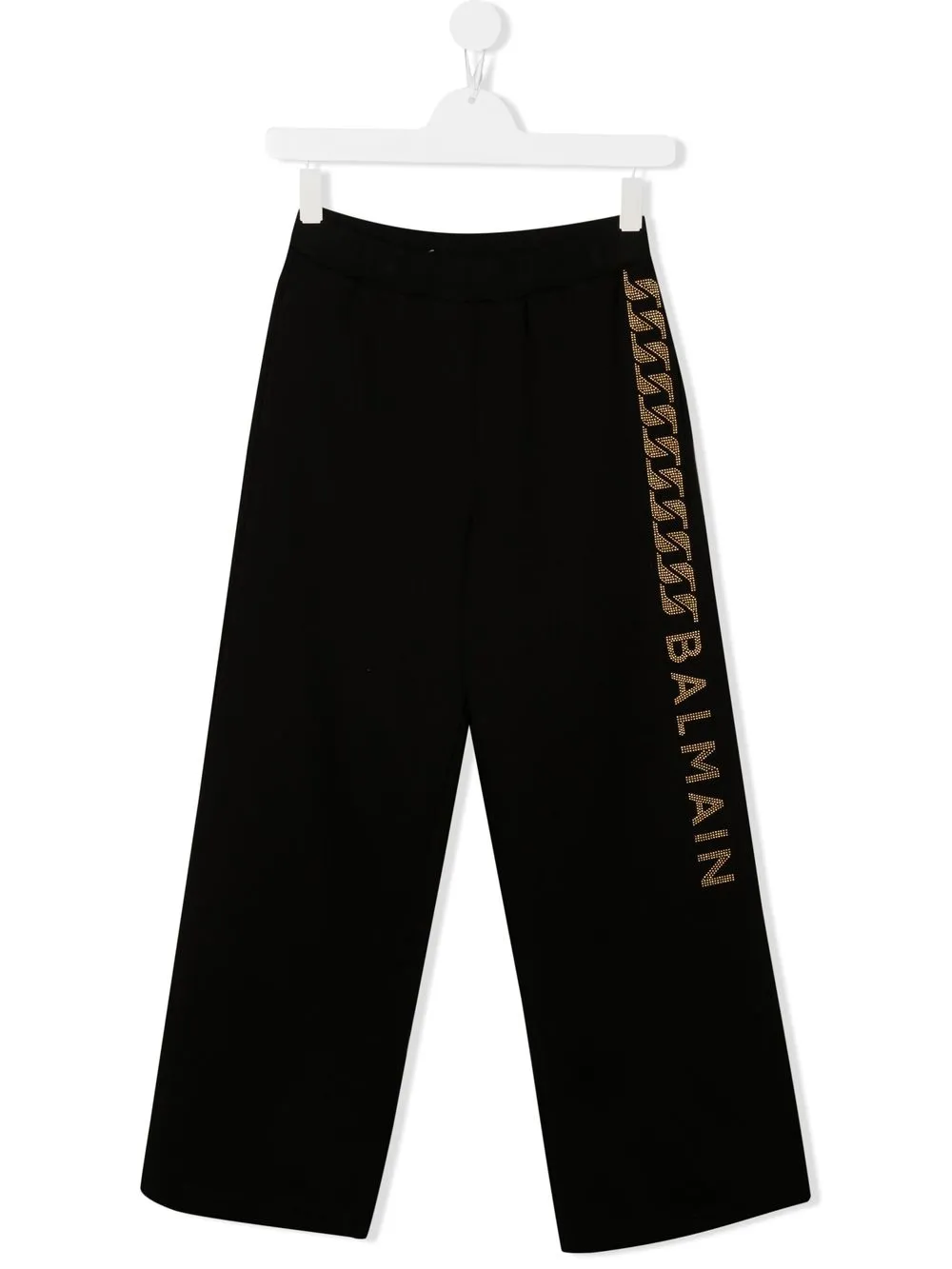 

Balmain Kids pantalones con apliques y logo - Negro