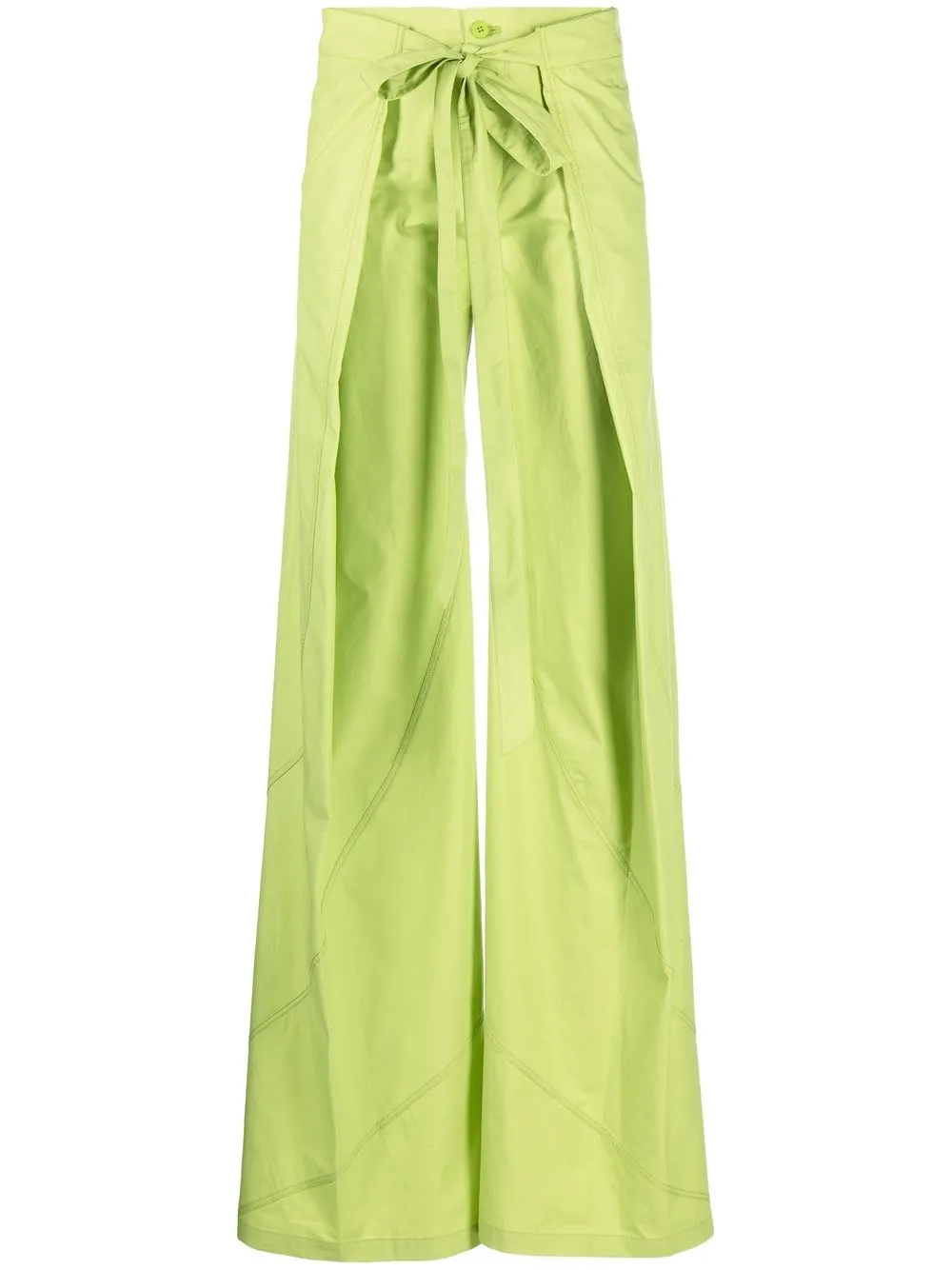 

The Attico mid-rise tie-fasteninig trousers - Green