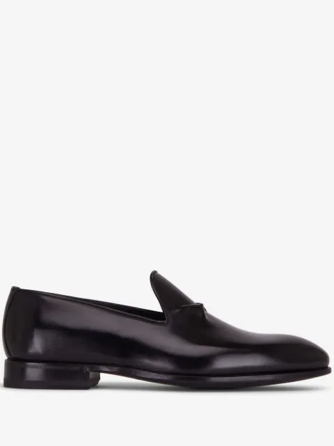 Bontoni embossed-detail leather loafers