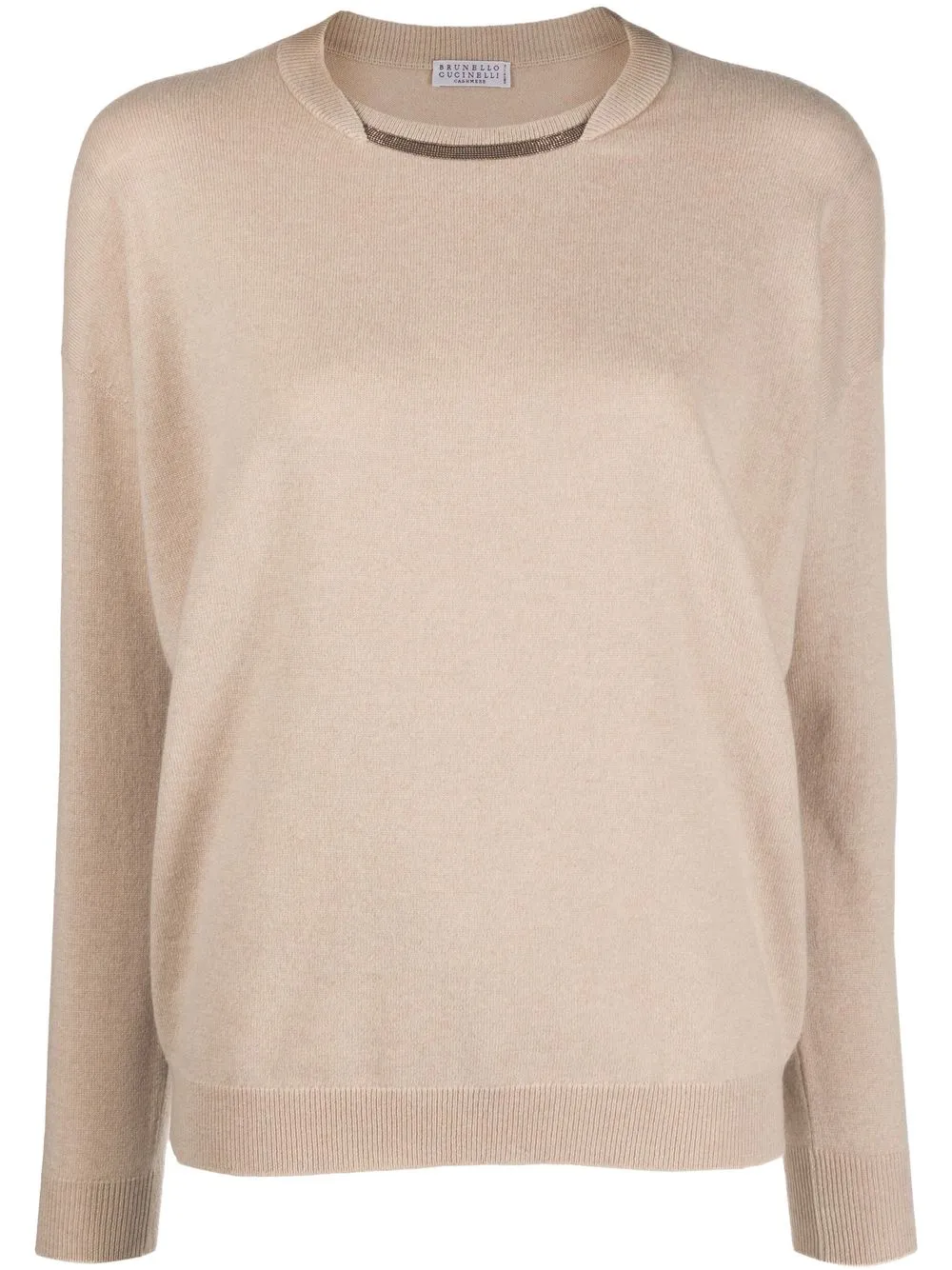 

Brunello Cucinelli Monili-chain cashmere jumper - Neutrals