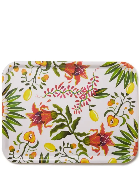 La DoubleJ Eden floral-print wooden tray