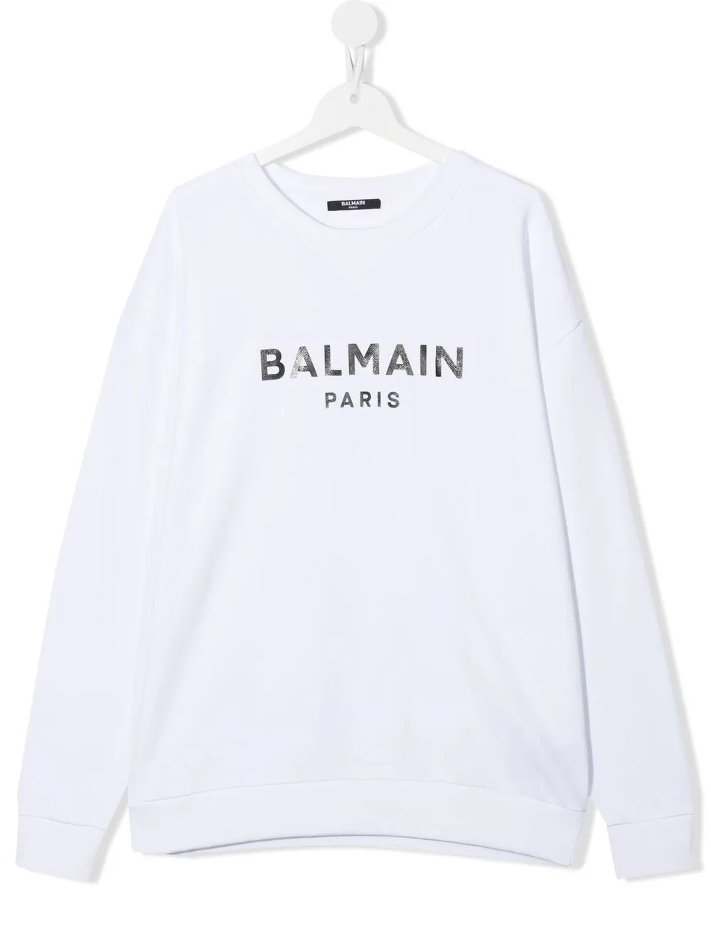 

Balmain Kids logo-print cotton sweatshirt - White