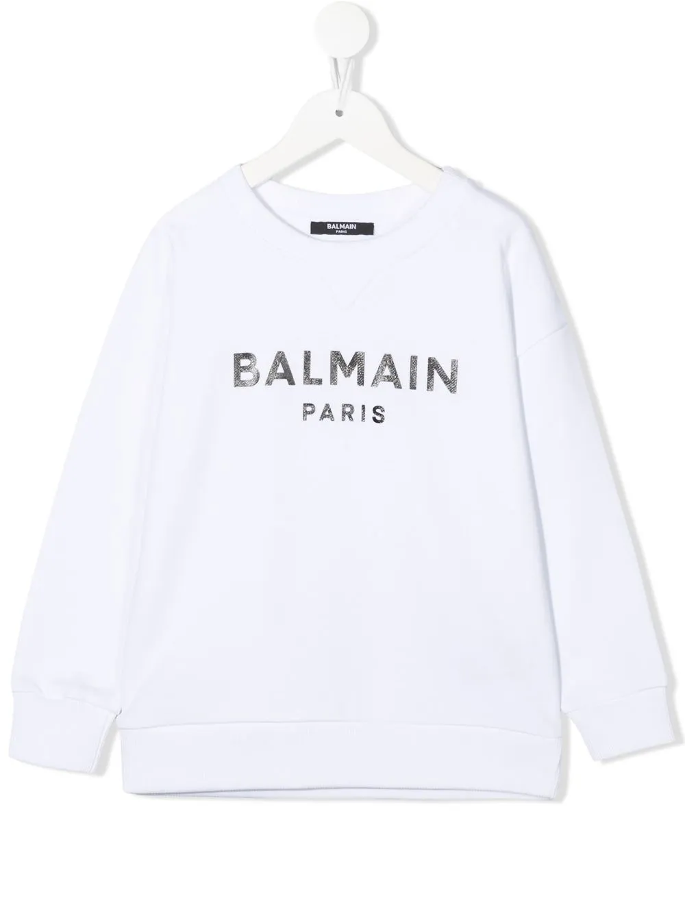 

Balmain Kids sudadera con detalle de glitter - Blanco