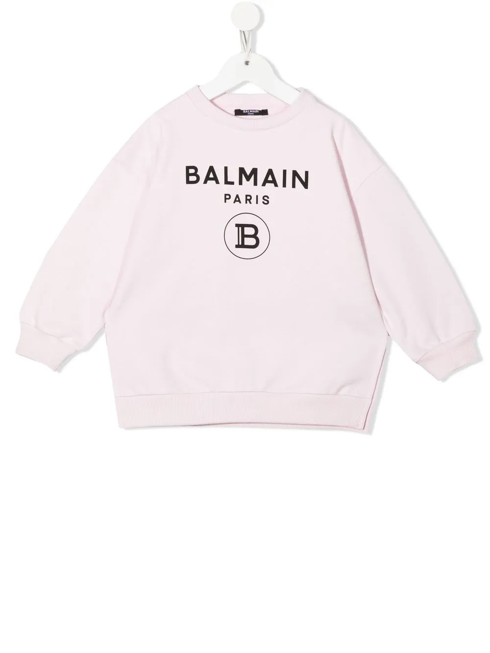 

Balmain Kids logo-print cotton sweatshirt - Pink