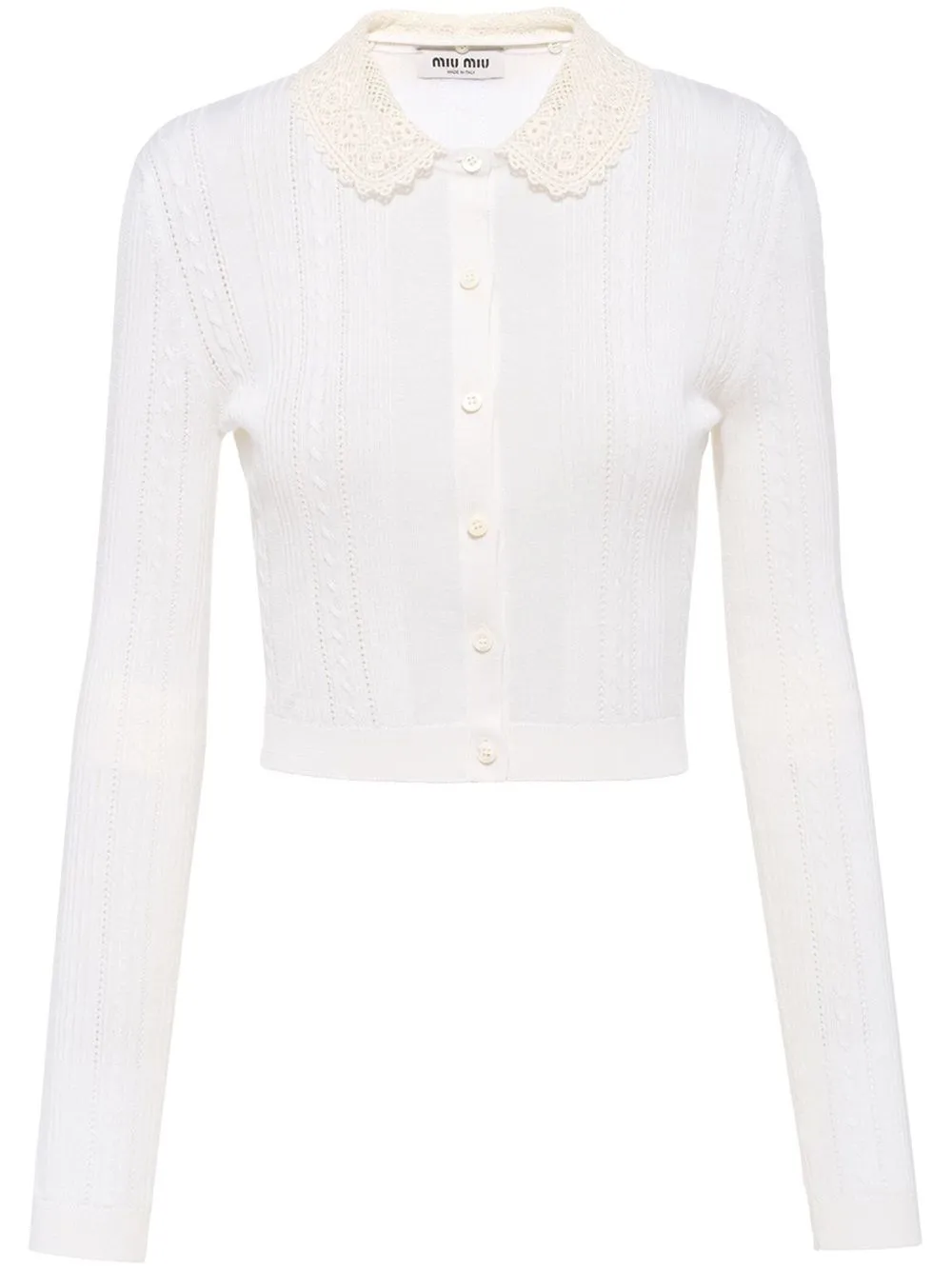 

Miu Miu cashmere-blend cardigan - White