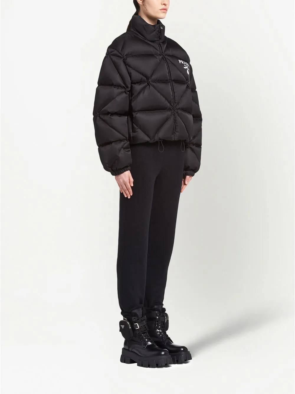 Re-Nylon Gabardine down jacket