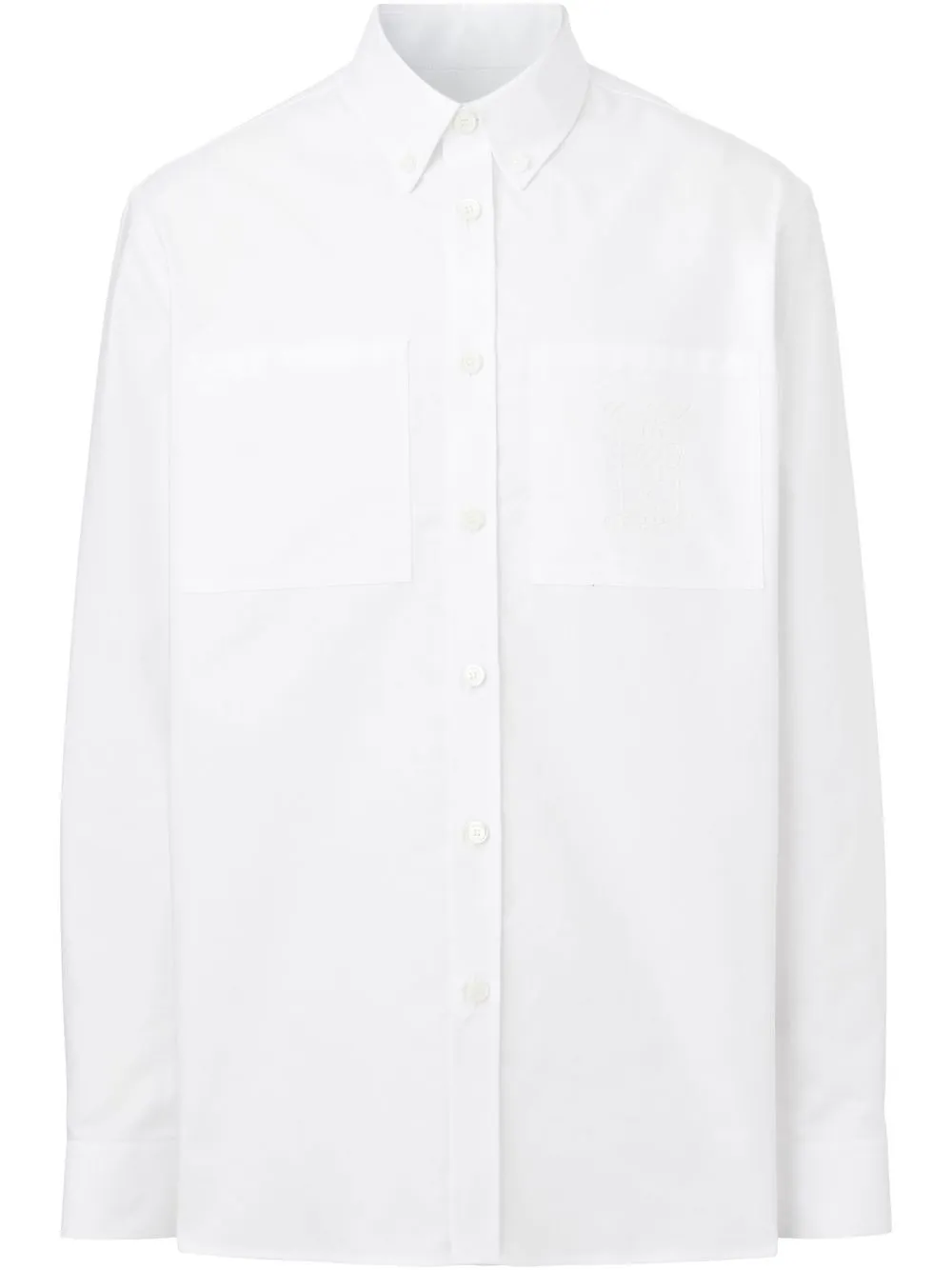 

Burberry camisa con parche del logo - Blanco