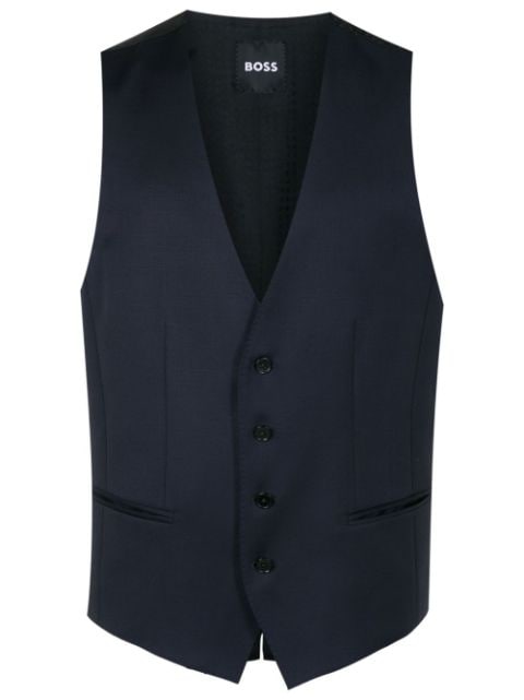 BOSS button-down tailored waistcoat