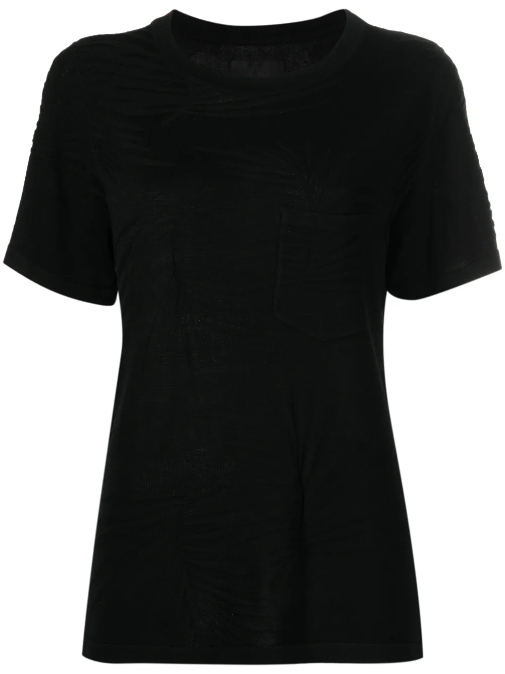 

RtA playera Flavia de seda - Negro