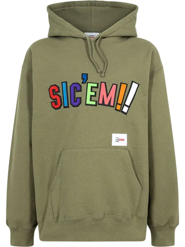 x WTAPS Sic'em! プリント パーカー