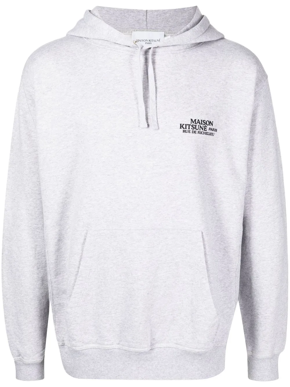 

Maison Kitsuné chest logo-print detail hoodie - Grey