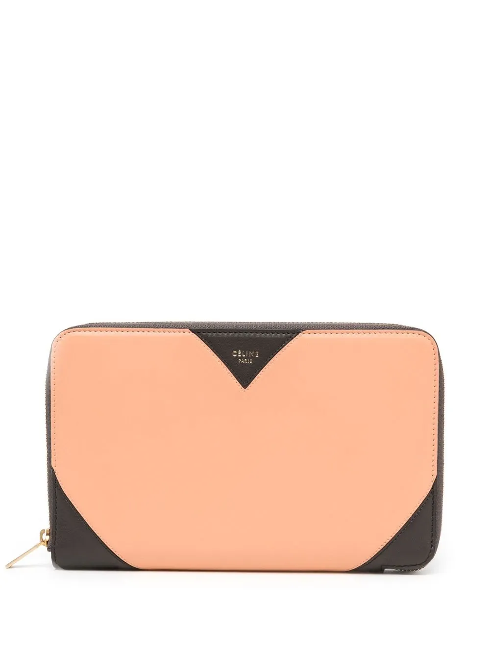 

Céline Pre-Owned colour-block zipped wallet - Pink