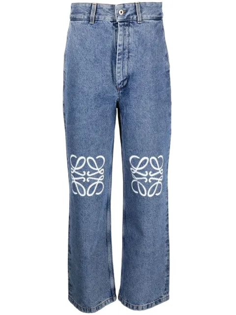 LOEWE jean ample à logo brodé 