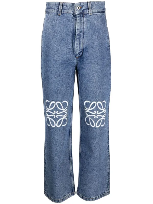 LOEWE Vaqueros Anagram Anchos Azul FARFETCH ES