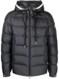 Moncler hooded feather down jacket - Black