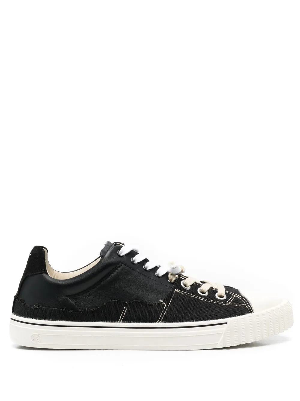 

Maison Margiela tenis bajos con paneles - Negro